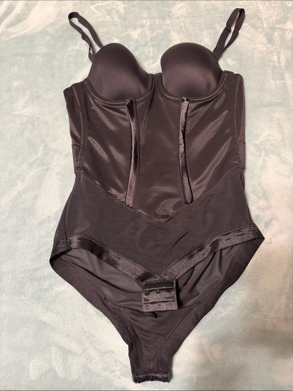 Maidenform Black Shapewear Bodysuit with Built-In Bra